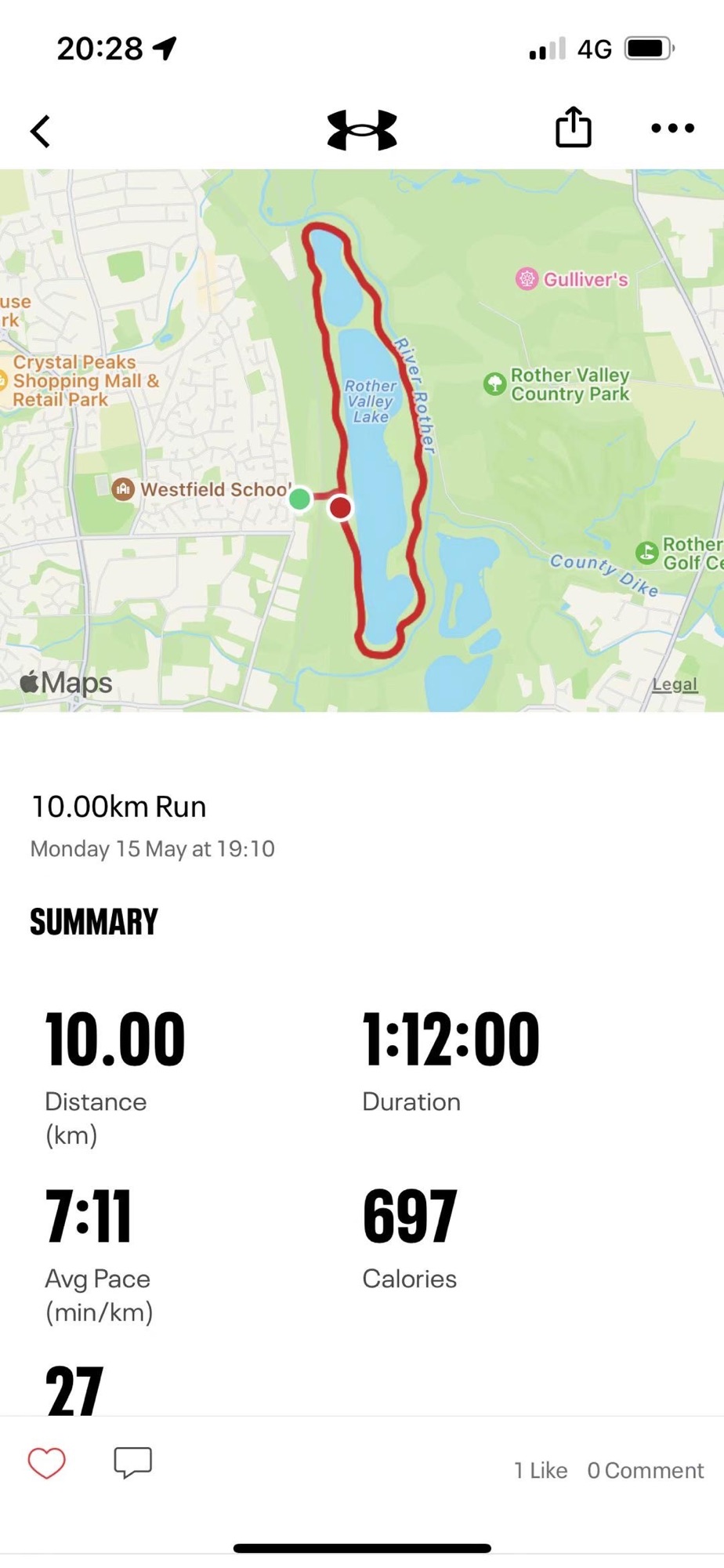 首次10公里长跑